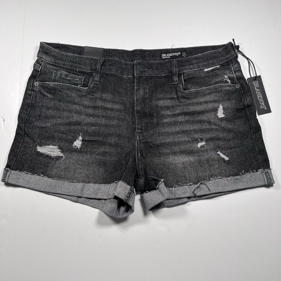 BLANKNYC Dress Down Party Washed Black Cutoff Denim Shorts in Sneak Preview -NWT - Picture 4 of 5